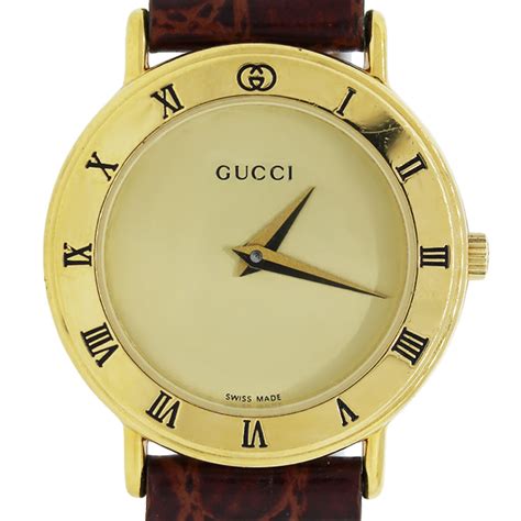 vintage gucci gold watch|pre owned gucci watches.